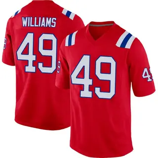 New England Patriots Men's Trayveon Williams Game Alternate Jersey - Red
