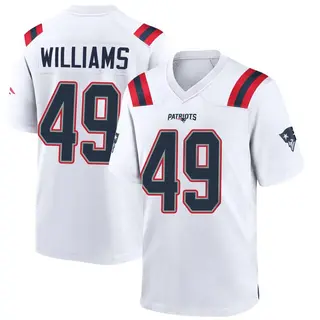 New England Patriots Men's Trayveon Williams Game Jersey - White