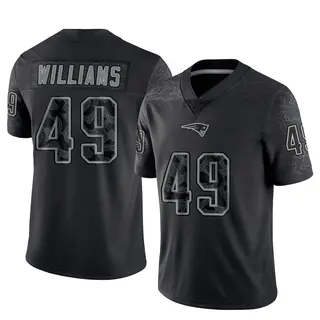 New England Patriots Men's Trayveon Williams Limited Reflective Jersey - Black