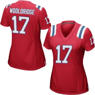 New England Patriots Women's Ben Wooldridge Game Alternate Jersey - Red
