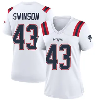 New England Patriots Women's Bradyn Swinson Game Jersey - White
