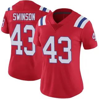 New England Patriots Women's Bradyn Swinson Limited Vapor Untouchable Alternate Jersey - Red
