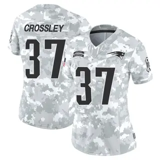 New England Patriots Women's Brandon Crossley Limited 2024 Salute to Service Jersey - Arctic Camo
