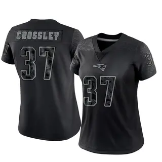 New England Patriots Women's Brandon Crossley Limited Reflective Jersey - Black