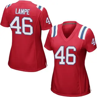 New England Patriots Women's Brock Lampe Game Alternate Jersey - Red
