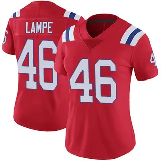 New England Patriots Women's Brock Lampe Limited Vapor Untouchable Alternate Jersey - Red