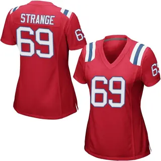 New England Patriots Women's Cole Strange Game Alternate Jersey - Red