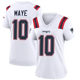 New England Patriots Women's Drake Maye Game Jersey - White