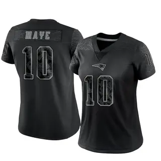 New England Patriots Women's Drake Maye Limited Reflective Jersey - Black