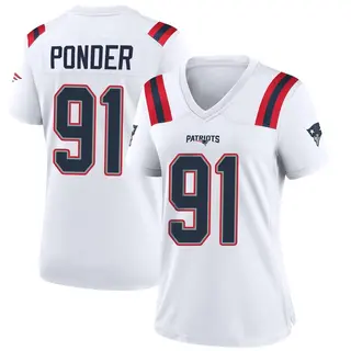 New England Patriots Women's Elijah Ponder Game Jersey - White