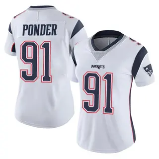 New England Patriots Women's Elijah Ponder Limited Vapor Untouchable Jersey - White