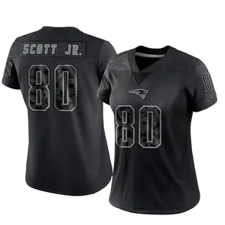 New England Patriots Women's Gee Scott Jr. Limited Reflective Jersey - Black