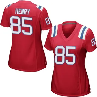 New England Patriots Women's Hunter Henry Game Alternate Jersey - Red