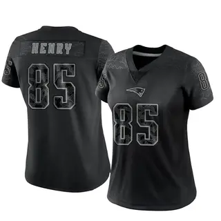 New England Patriots Women's Hunter Henry Limited Reflective Jersey - Black