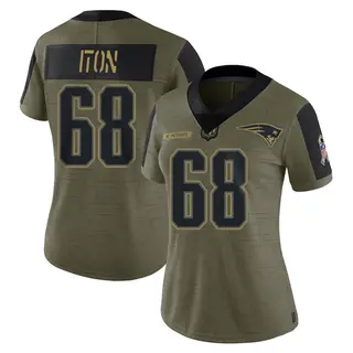 New England Patriots Women's Isaiah Iton Limited 2021 Salute To Service Jersey - Olive