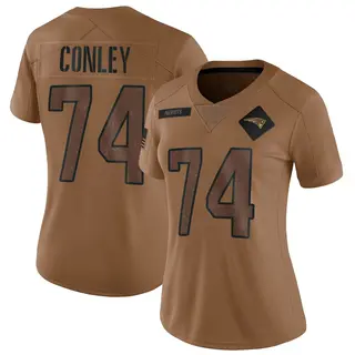 New England Patriots Women's Jack Conley Limited 2023 Salute To Service Jersey - Brown