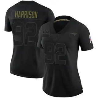 New England Patriots Women's James Harrison Limited 2020 Salute To Service Jersey - Black