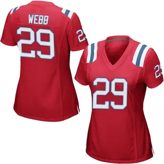 New England Patriots Women's Jeremiah Webb Game Alternate Jersey - Red