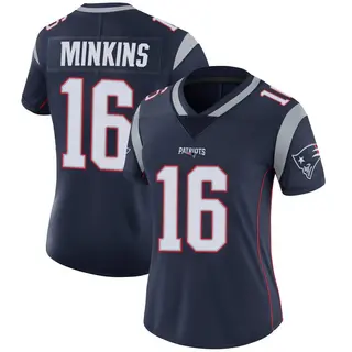 New England Patriots Women's Josh Minkins Limited Team Color Vapor Untouchable Jersey - Navy