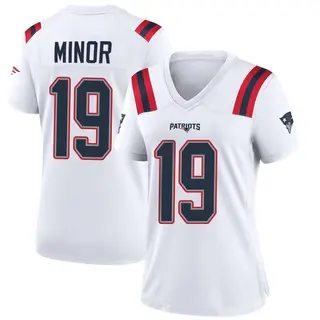New England Patriots Women's Kobee Minor Game Jersey - White