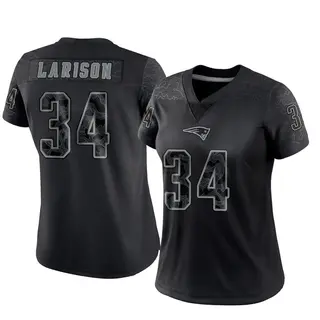 New England Patriots Women's Lan Larison Limited Reflective Jersey - Black