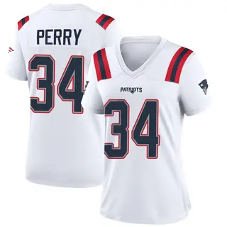 New England Patriots Women's Mark Perry Game Jersey - White