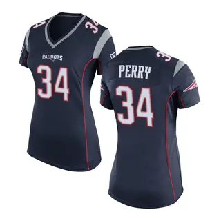 New England Patriots Women's Mark Perry Game Team Color Jersey - Navy Blue