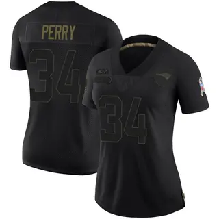 New England Patriots Women's Mark Perry Limited 2020 Salute To Service Jersey - Black