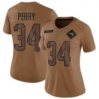 New England Patriots Women's Mark Perry Limited 2023 Salute To Service Jersey - Brown