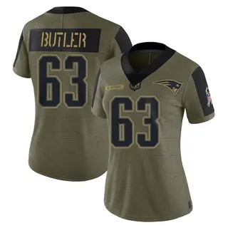 New England Patriots Women's Mehki Butler Limited 2021 Salute To Service Jersey - Olive