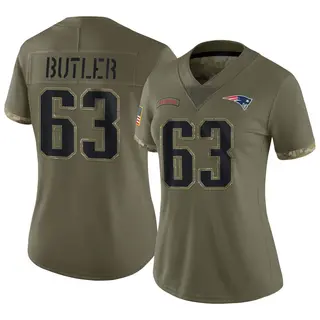 New England Patriots Women's Mehki Butler Limited 2022 Salute To Service Jersey - Olive