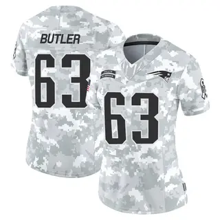 New England Patriots Women's Mehki Butler Limited 2024 Salute to Service Jersey - Arctic Camo