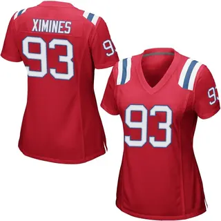 New England Patriots Women's Oshane Ximines Game Alternate Jersey - Red