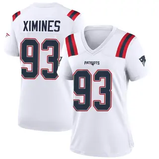 New England Patriots Women's Oshane Ximines Game Jersey - White