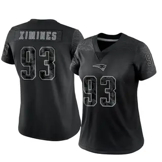 New England Patriots Women's Oshane Ximines Limited Reflective Jersey - Black