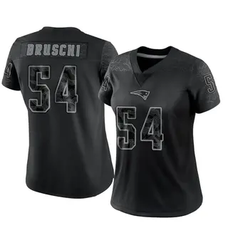 New England Patriots Women's Tedy Bruschi Limited Reflective Jersey - Black