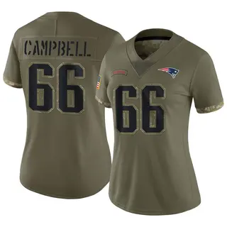 New England Patriots Women's Will Campbell Limited 2022 Salute To Service Jersey - Olive