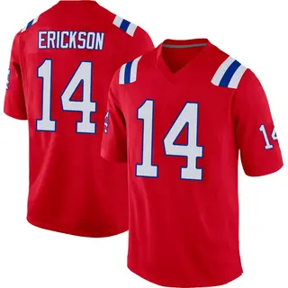 New England Patriots Youth Alex Erickson Game Alternate Jersey - Red