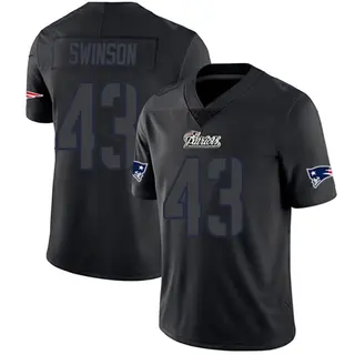 New England Patriots Youth Bradyn Swinson Limited Jersey - Black Impact