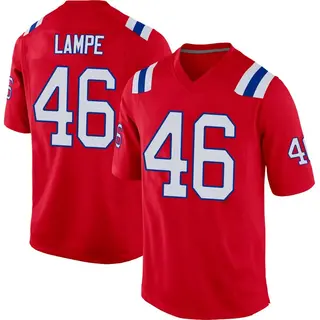 New England Patriots Youth Brock Lampe Game Alternate Jersey - Red