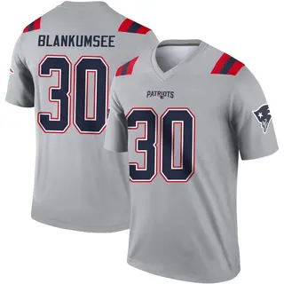 New England Patriots Youth Demeer Blankumsee Legend Inverted Jersey - Gray