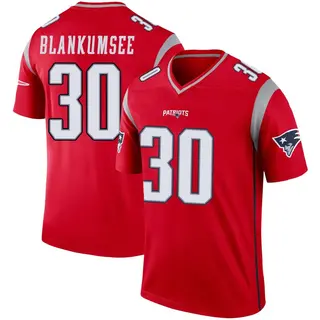 New England Patriots Youth Demeer Blankumsee Legend Inverted Jersey - Red
