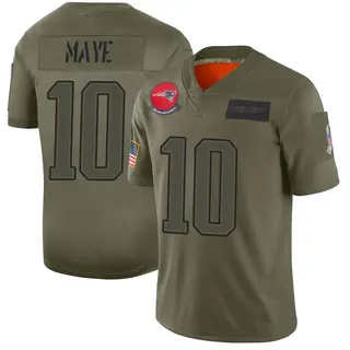 New England Patriots Youth Drake Maye Limited 2019 Salute to Service Jersey - Camo