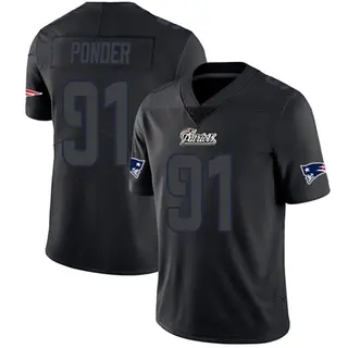 New England Patriots Youth Elijah Ponder Limited Jersey - Black Impact