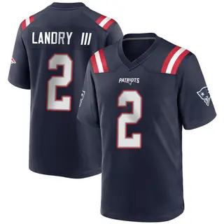 New England Patriots Youth Harold Landry III Game Team Color Jersey - Navy Blue