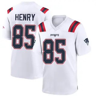 New England Patriots Youth Hunter Henry Game Jersey - White