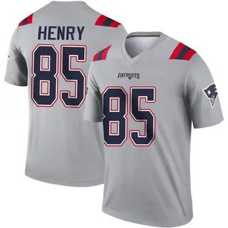New England Patriots Youth Hunter Henry Legend Inverted Jersey - Gray