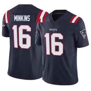 New England Patriots Youth Josh Minkins Limited Vapor F.U.S.E. Jersey - Navy