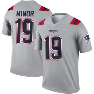 New England Patriots Youth Kobee Minor Legend Inverted Jersey - Gray