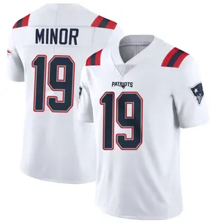 New England Patriots Youth Kobee Minor Limited Vapor Untouchable Jersey - White